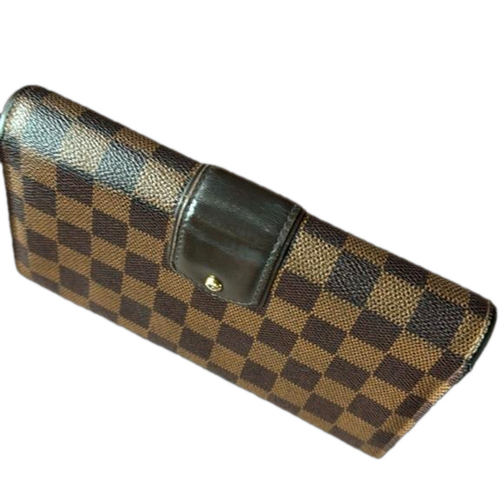 LOUIS VUITTON DAMIERE EBENE PORTEFEUILLE SISTINA LONG WALLET - Picture 6 of 9